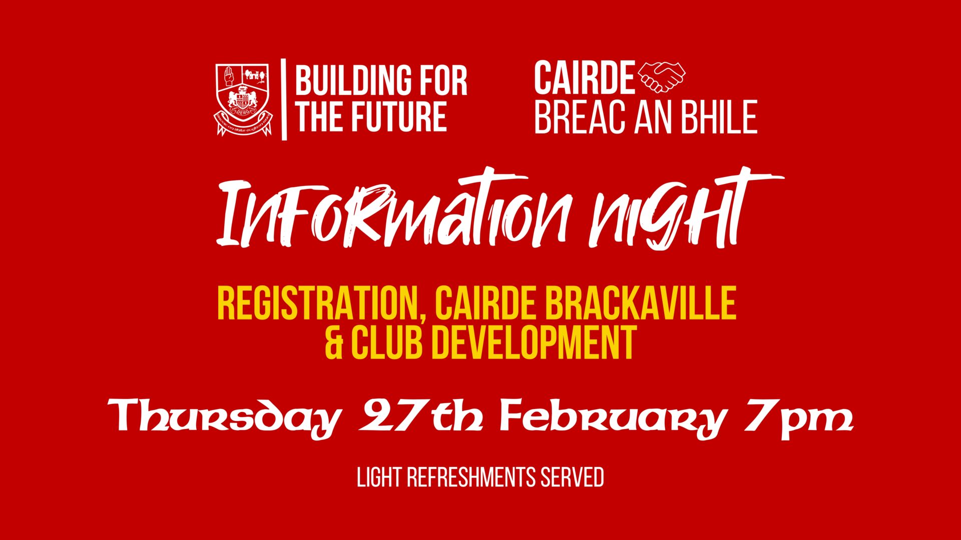 Information Evening | Brackaville Owen Roes GFC